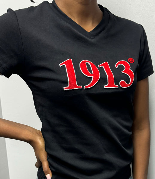 Delta Sigma Theta -1913 Embroidered (Soft Touch/Black) Dagreekspot Original Collection