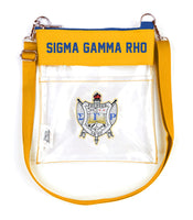 Sigma Gamma Rho  - Clear Cross Body (Gold)