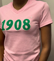 Alpha Kappa Alpha -1908 Embroidered (Soft Touch/Pink) Dagreekspot Original Collection