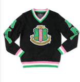 Alpha Kappa Alpha - VNeck Sweater (Black)