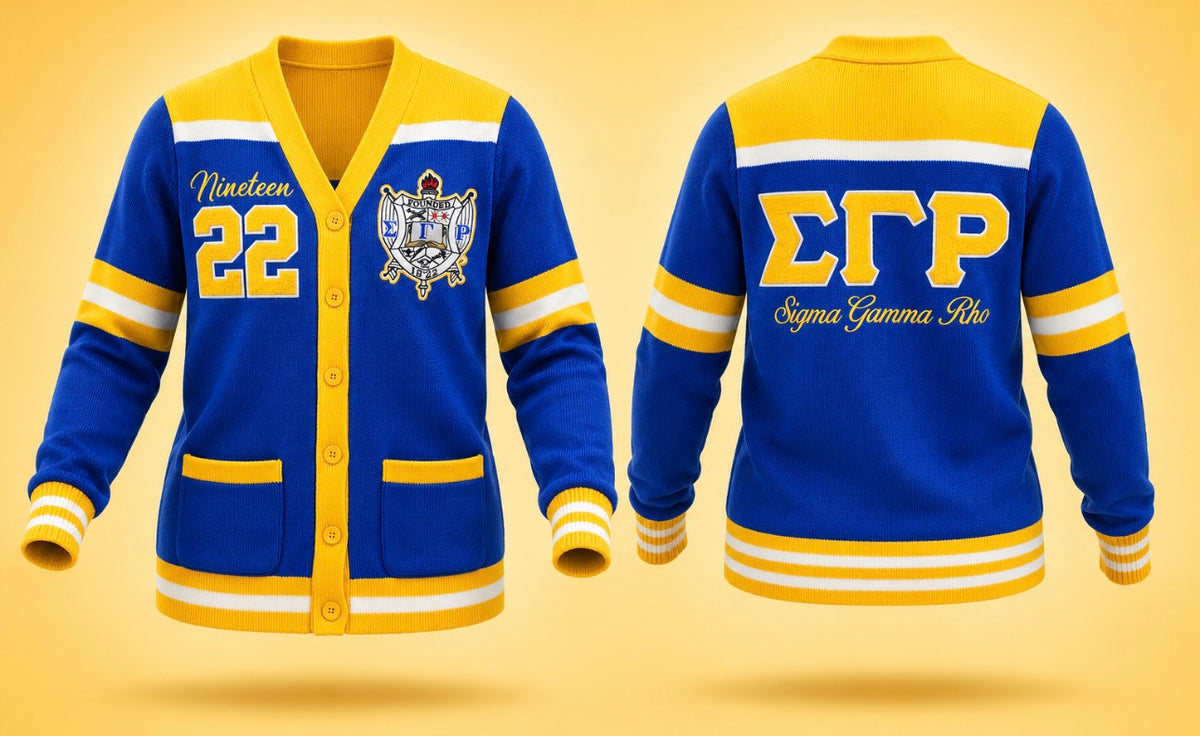 Sigma Gamma Rho - Chenille Cardigan (Blue) (2nd Edition)