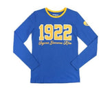Sigma Gamma Rho -1922 Long Sleeve Tee w/ Heart(Blue)