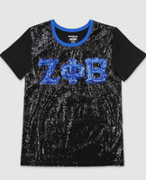 Zeta Phi Beta - Sequin Tee (2nd Edition/Black)