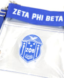 Zeta Phi Beta - Clear Cross Body (Blue)