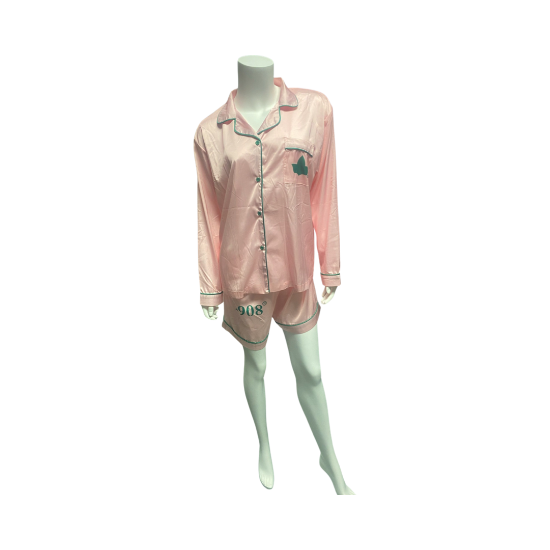 Alpha Kappa Alpha - Pajama Set, Da Greek Spot Original Collection (Shirt/Pants/Shorts)