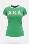 Alpha Kappa Alpha - Ringer Tee (Green)