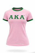 Alpha Kappa Alpha - Ringer Tee (Pink)