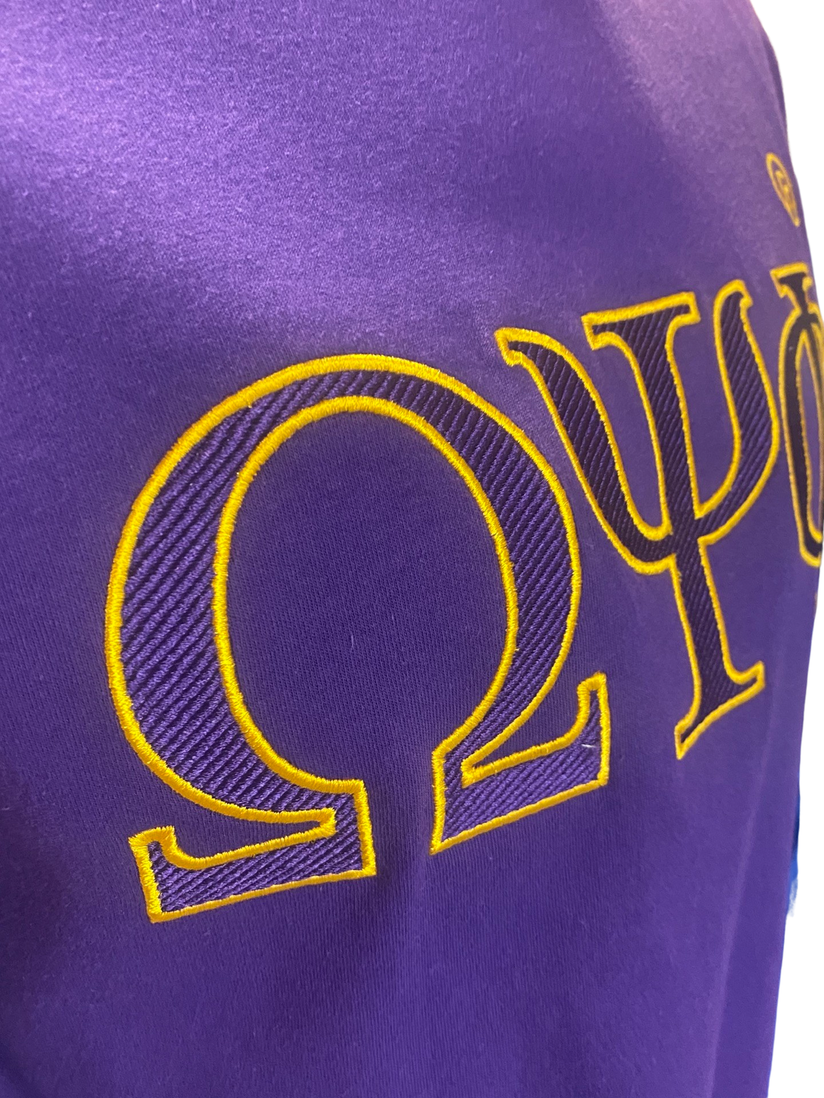 Omega Psi Phi - Double Stitched Embroidered Short Sleeve Shirt, Da Greek Spot Original Collection