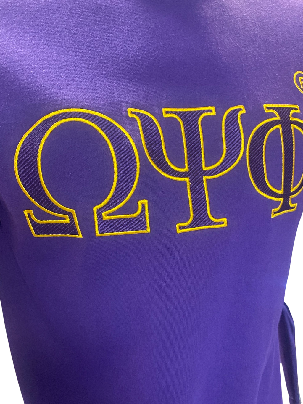 Omega Psi Phi - Double Stitched Embroidered Short Sleeve Shirt, Da Greek Spot Original Collection