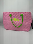 Alpha Kappa Alpha - Quilted Tote Bag (Pink) (20in L x12in H)