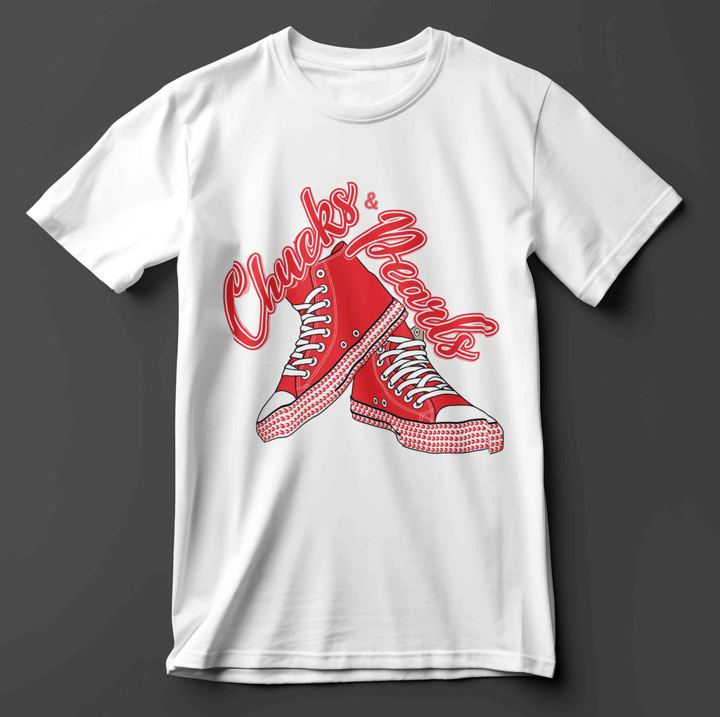 Chucks & Pearls (Red w/Pearl Soles)