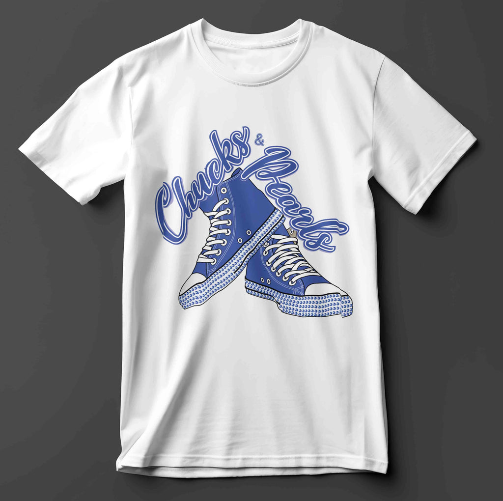 Chucks & Pearls (Blue w/Pearl Soles)