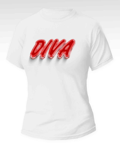 Delta Sigma Theta - “Diva” Printed Tee (White)