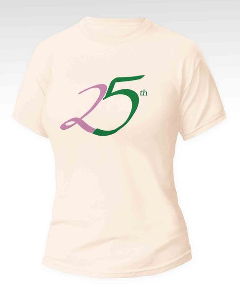 Alpha Kappa Alpha - 25th (Tee,Cream)