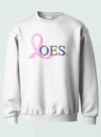 Order of The Eastern Star - Breast Cancer Awareness(Crewneck Sweatshirt(Blue/White)