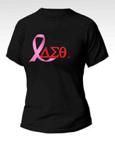 Delta Sigma Theta - “Breast Cancer Awareness" (Tee,Black/Red)