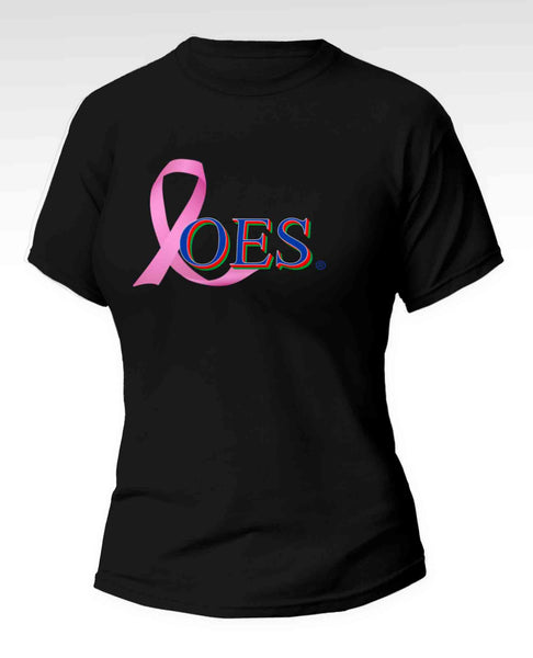 Order of The Eastern Star - “Breast Cancer Awareness" (Tee,Black/Blue)