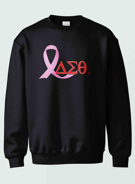 Delta Sigma Theta  - Breast Cancer Awareness(Crewneck Sweatshirt(Red/Black)