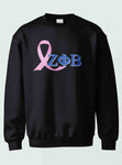 Zeta Phi Beta- Breast Cancer Awareness(Crewneck Sweatshirt(Blue/Black)