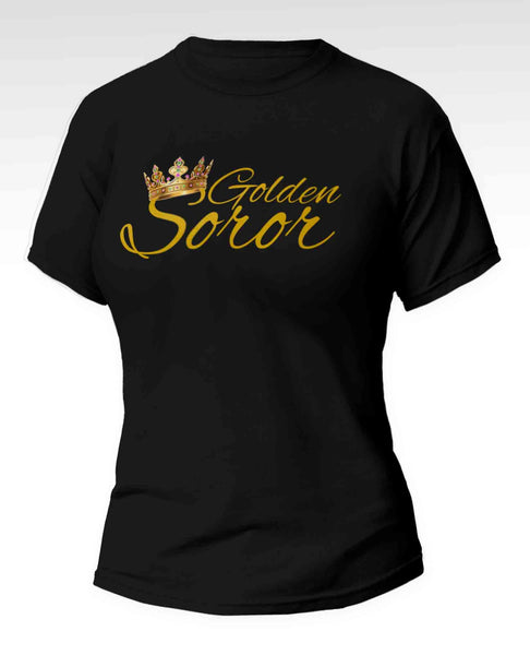 Alpha Kappa Alpha - “Golden Soror” (Tee,Black)