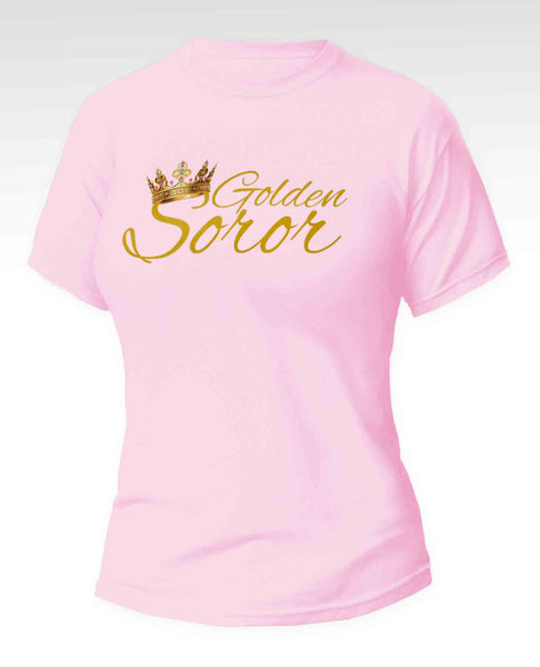 Alpha Kappa Alpha - “Golden Soror” (Tee,Pink)