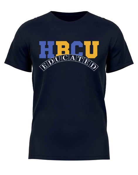 HBCU -“Educated" (Tee,[Blue/Gold] Black )#2