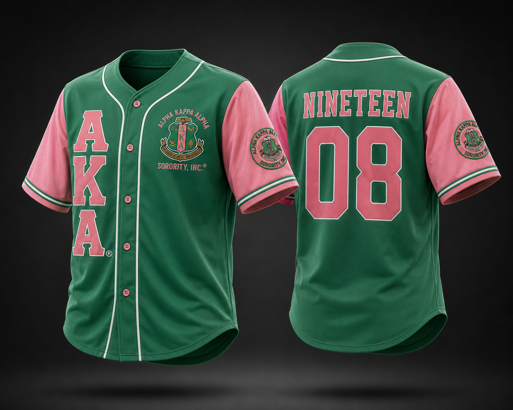Alpha Kappa Alpha- Baseball Jersey (Green)