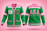 Alpha Kappa Alpha- Chenille Cardigan   (Green) (2Nd Edition)