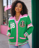 Alpha Kappa Alpha- Chenille Cardigan   (Green) (2Nd Edition)