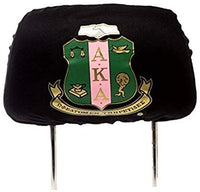 Alpha Kappa Alpha - Car Seat Head Rest Cover (Black)