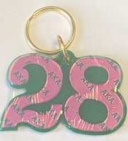 Alpha Kappa Alpha - Line Number Keychain #28