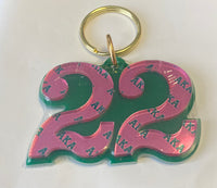 Alpha Kappa Alpha - Line Number Keychain #22