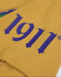 Omega Phi Psi - Embroidered & Printed Heavy Weight Tee (Gold)