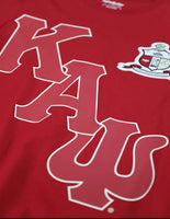 Kappa Alpha Psi - Embroidered & Printed Heavy Weight Tee (Red)