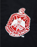 Delta Sigma Theta - Embroidered Windbreaker (Black)