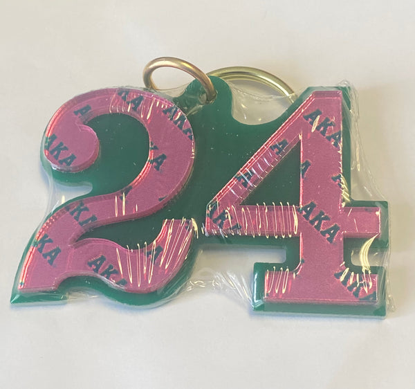 Alpha Kappa Alpha - Line Number Keychain #24