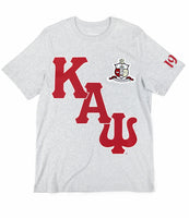 Kappa Alpha Psi - Embroidered & Printed Heavy Weight Tee (Grey)