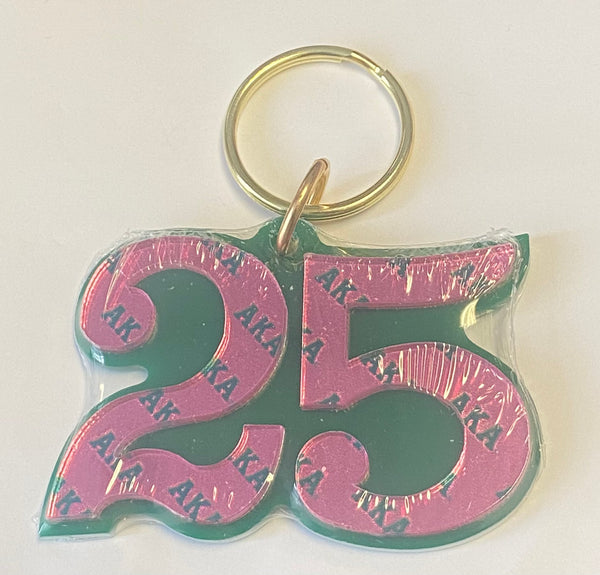 Alpha Kappa Alpha - Line Number Keychain #25