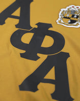 Alpha Phi Alpha - Embroidered & Printed Heavy Weight Tee (Gold)