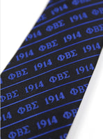 Phi Beta Sigma - Neck Tie (Black/Letters)