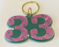 Alpha Kappa Alpha - Line Number Keychain #33