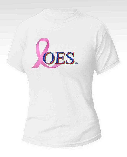 Order of The Eastern Star  “Breast Cancer Awareness" (Tee,White/Blue)