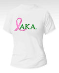Alpha Kappa Alpha - “Breast Cancer Awareness" (Tee,White/Green)