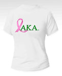 Alpha Kappa Alpha - “Breast Cancer Awareness" (Tee,White/Green)