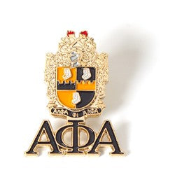 Alpha Phi Alpha - 3D Color Shield Pin w/Letters
