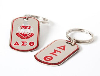 Delta Sigma Theta - Epoxy Dog Tag Key Ring