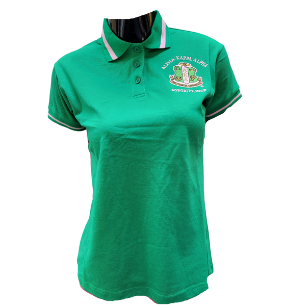 Alpha Kappa Alpha - Cotton Polo (Green)