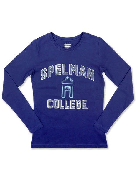 Spelman College- Long Sleeve Tee Shirt (Blue)