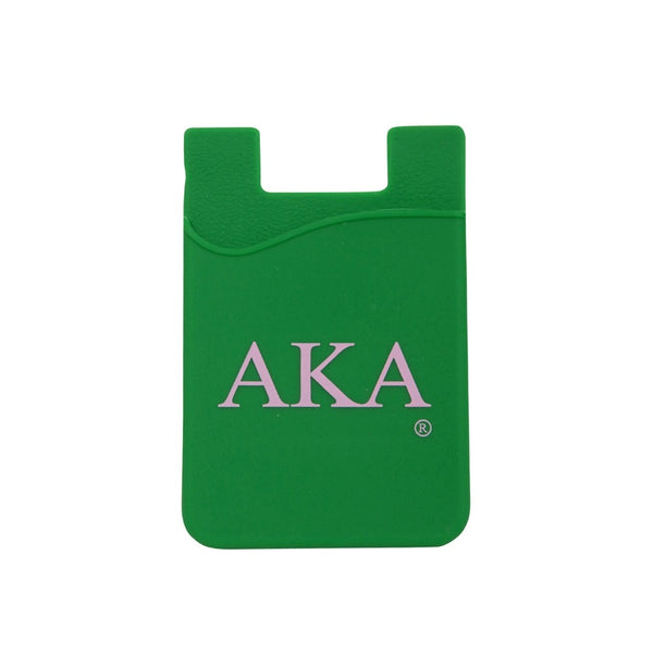 Alpha Kappa Alpha - Silicone Phone Wallet (Green)