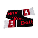 Delta Sigma Theta - Knit Scarf (Black/white fringe)